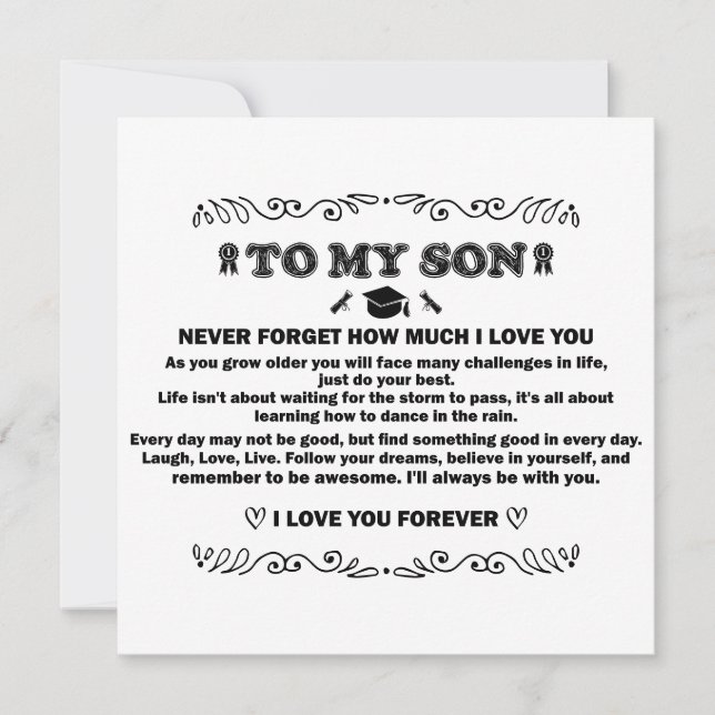 Graduation Gifts for Son 2024 Inspirational Gifts Invitation (Front)