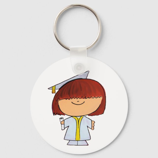 Graduation Girl Key Ring (Front)