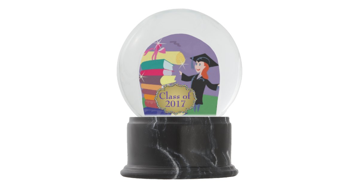 Graduation Girl Snow Globe Zazzle