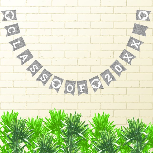 Graduation Glam Silver Create Your Class Of Bunting (Creator Uploaded)