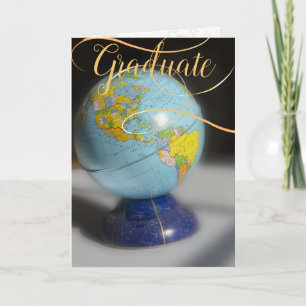 Graduation Globe Congratulations Card