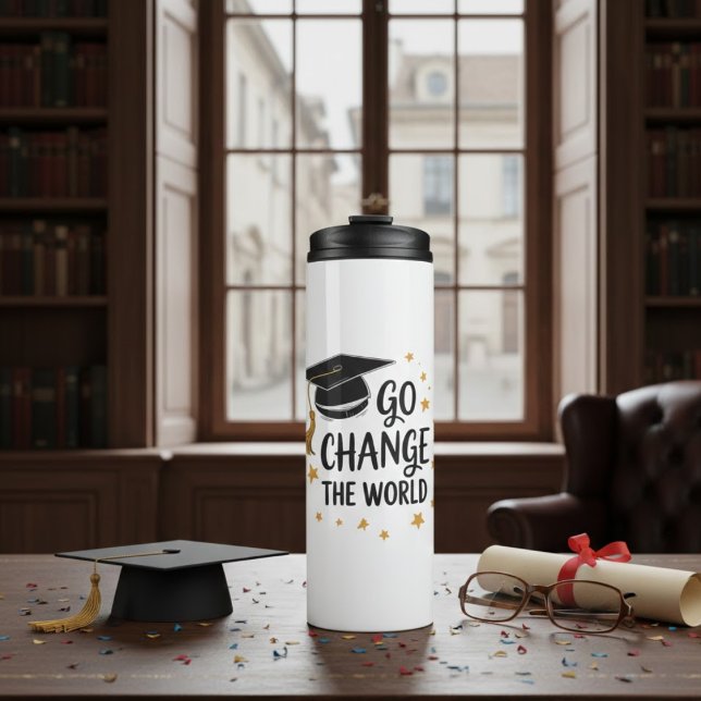 Graduation Go Change The World Funny Party Thermal Tumbler (Creator Uploaded)