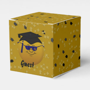 Graduation Gold Confetti-Sq Favour Box