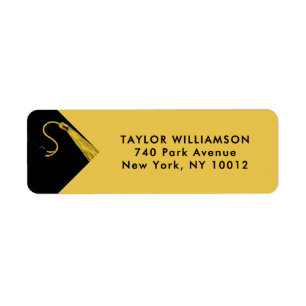 Graduation Gold Return Address Labels