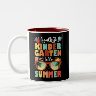 Graduation Goodbye Kindergarten Hello Summer Two-Tone Coffee Mug
