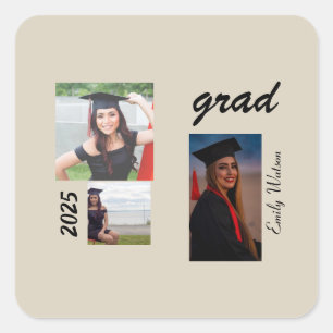 Graduation Grad 2025 personalized Square Sticker