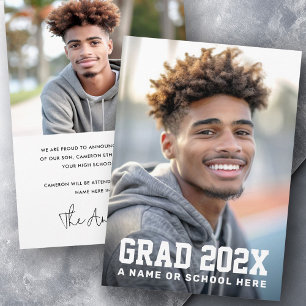 Graduation grad year photo graduate announcement