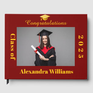 Graduation Graduate Class Glitter Personalised Guest Book
