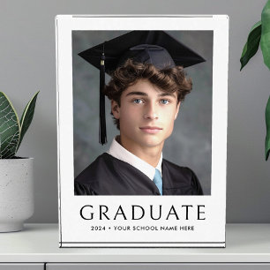 Graduation graduate school year white photo block