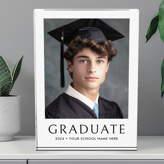 Graduation graduate school year white photo block (Graduation graduate school year white photo block)