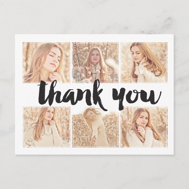 Graduation Graduate Thank You Photo Frame Postcard (Front)