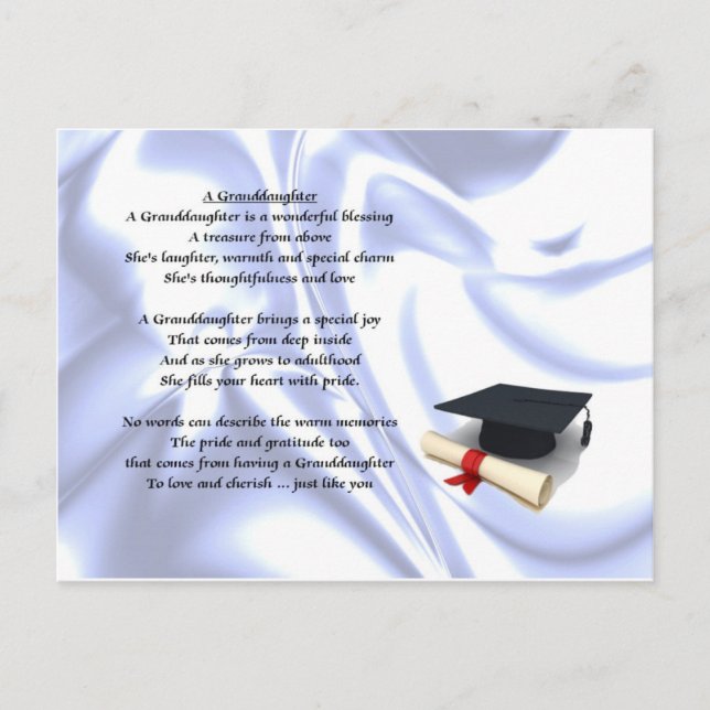 Graduation Granddaughter Postcard (Front)
