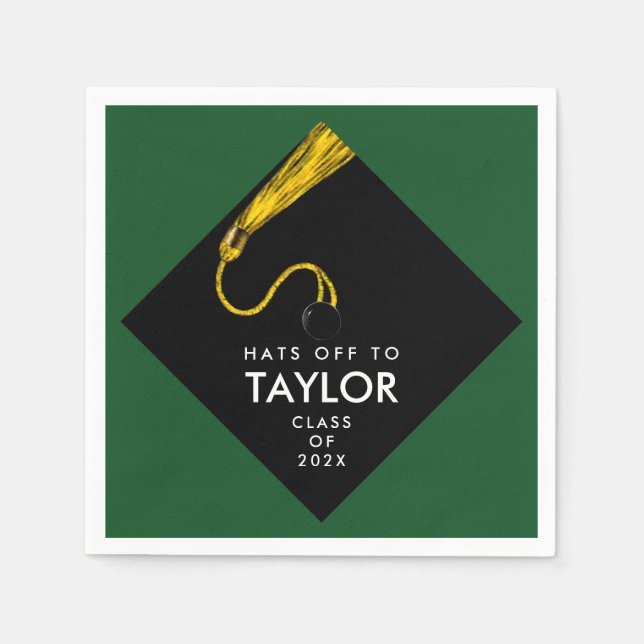 Graduation Green 2025 Napkin (Front)