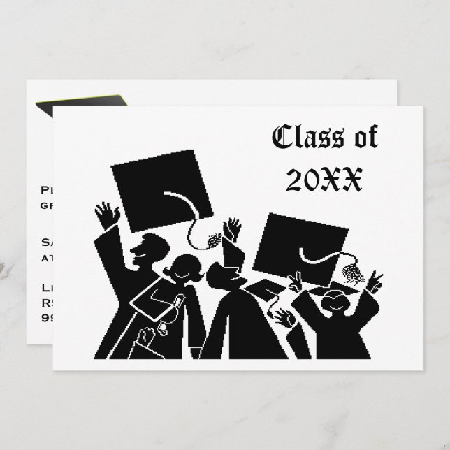 Graduation Group Class of 20XX Invitation (Front/Back)