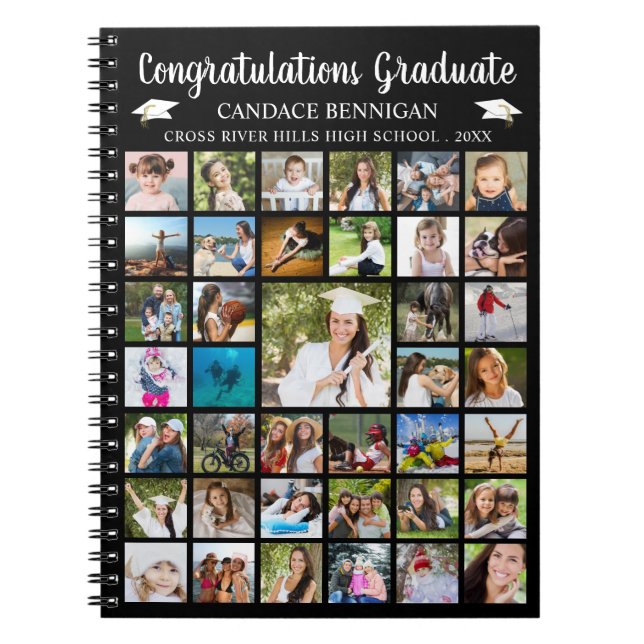 Graduation Guestbook Memory Book Photo Collage (Front)