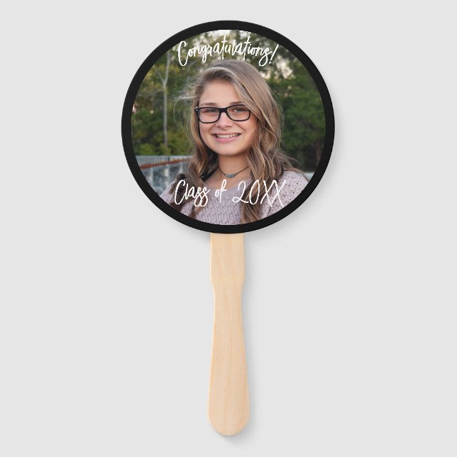 Graduation Hand Fan, Photo Favour Graduate Hand Fan (Front)