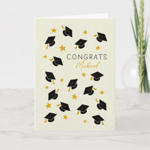 Graduation Handwritten Congrats Custom Name Card