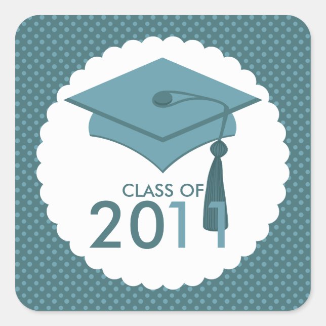Graduation Hat Class of Stickers (Front)