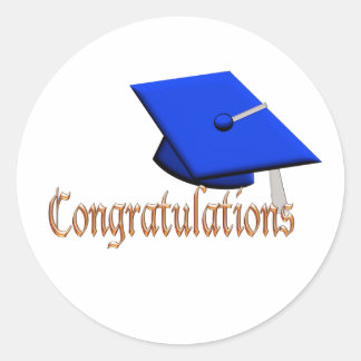 Graduation Hat Congratulations fun sticker
