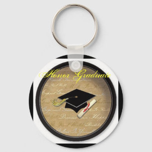 graduation hat, Honour Graduate Key Ring