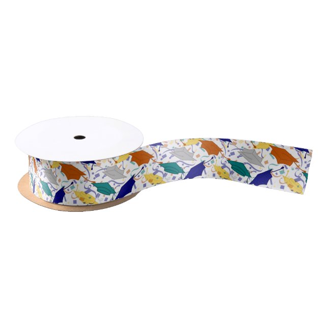Graduation Hat Toss (Academic) Satin Ribbon (Spool)