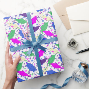 Graduation Hat Toss (Gala) Wrapping Paper