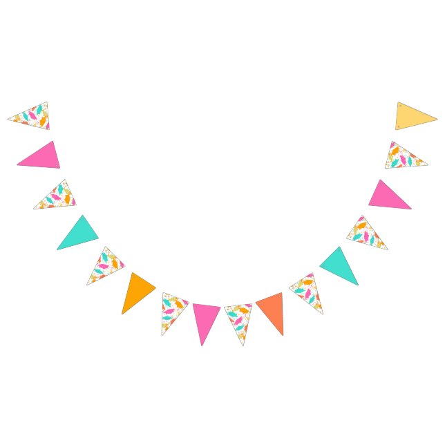 Graduation Hat Toss (Tropical) Bunting (All)