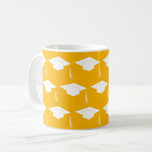 Graduation hat yellow coffee mug