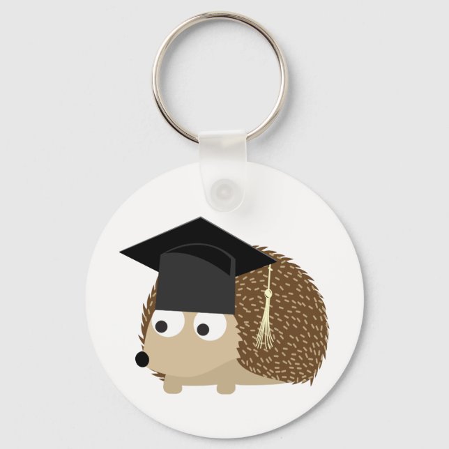 Graduation hedgehog key ring (Front)