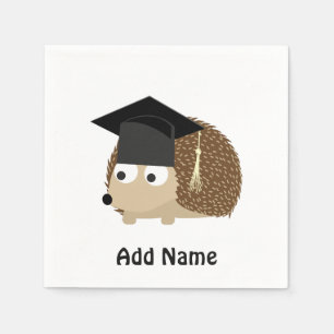 Graduation hedgehog napkin