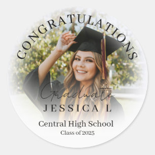 Graduation High School Congratulations Graduate Classic Round Sticker