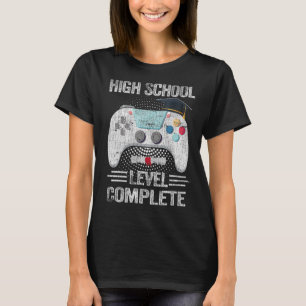 Graduation High School Level Complete Senior Gamer T-Shirt