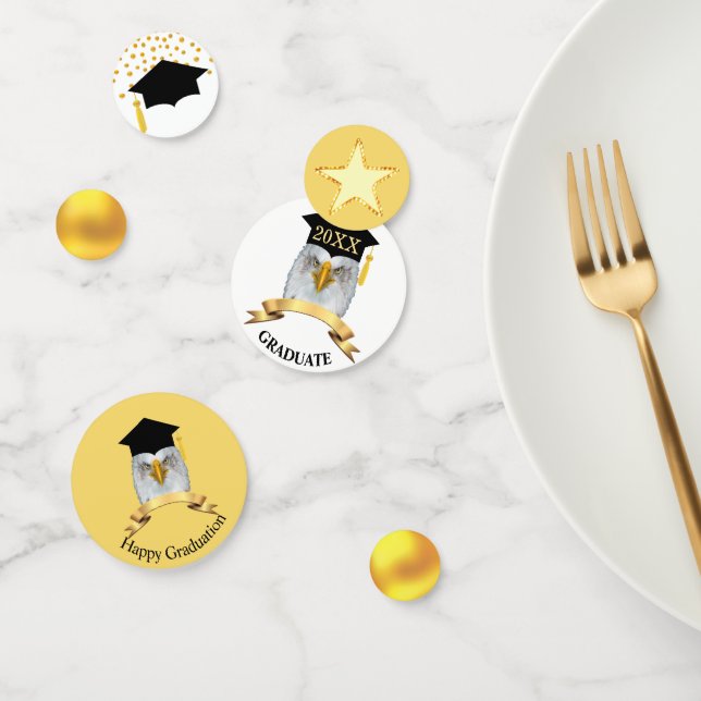  Graduation in Black & Gold Confetti (Group)