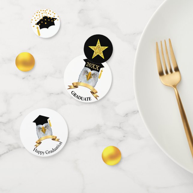  Graduation in Black & Gold Confetti (Group)