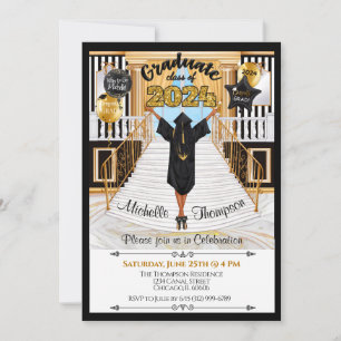 Graduation Invitation African American Announce