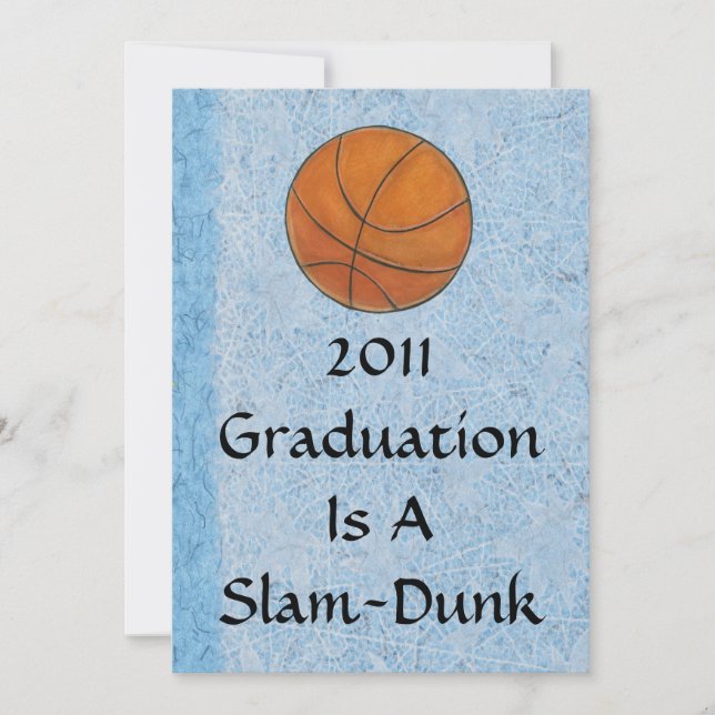 Graduation Invitation - Basketball Theme (Front)