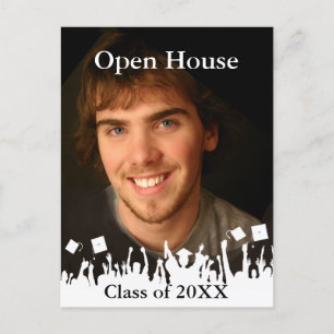 Graduation Invitation-Change Background/Font Colou Announcement Postcard