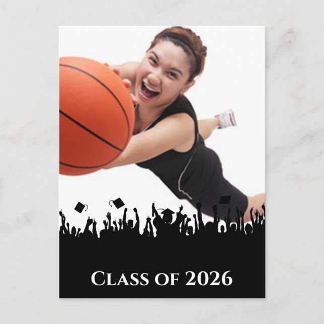 Graduation Invitation-Change Background/Font Colou Invitation Postcard (Front)