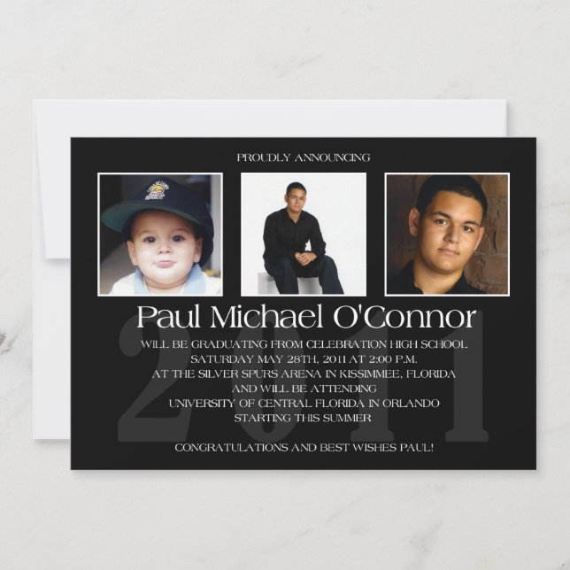 Graduation Invitation - Customised (Front)