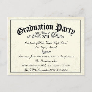 Graduation Invitation Diploma style Postcard