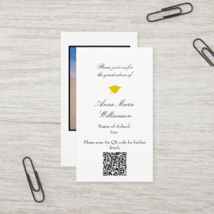 Graduation Invitation Enclosure Card