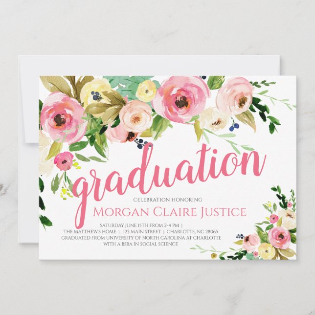 Graduation Invitation, Graduation Announcement (Front)