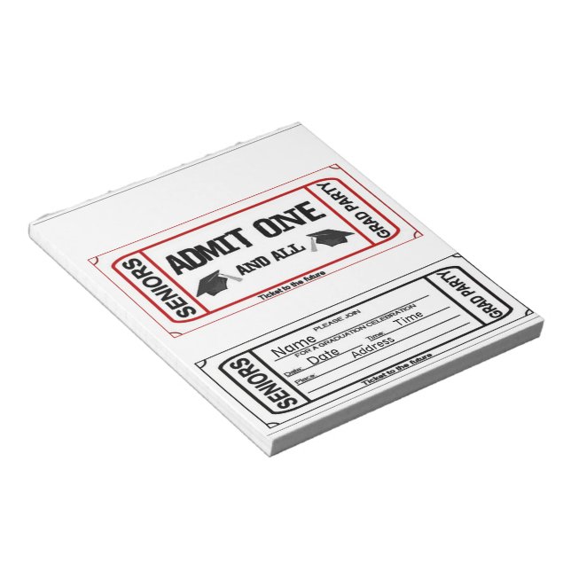 Graduation Invitation Party Favour Candy Wrappers Notepad (Angled)