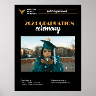 Graduation Invitation Senior Graduate Announcement Poster