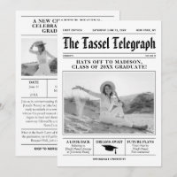 Graduation Invitation Template Newspaper