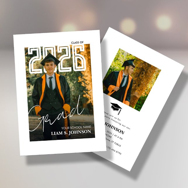 Graduation invitation with 2 photo  (Creator Uploaded)