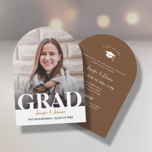 Graduation Invitation with one photo portrait