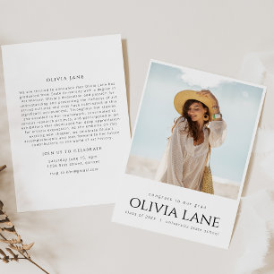 Graduation Invitation with Photo and Message