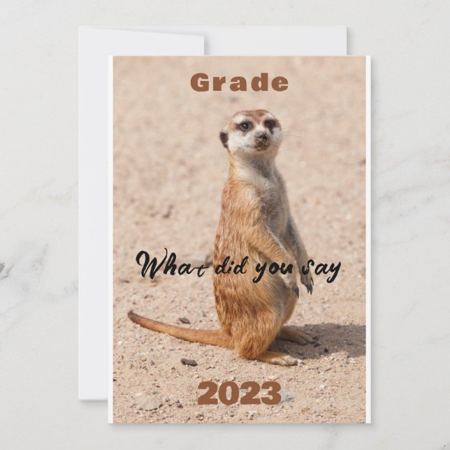 graduation invitation wording funny (Front)