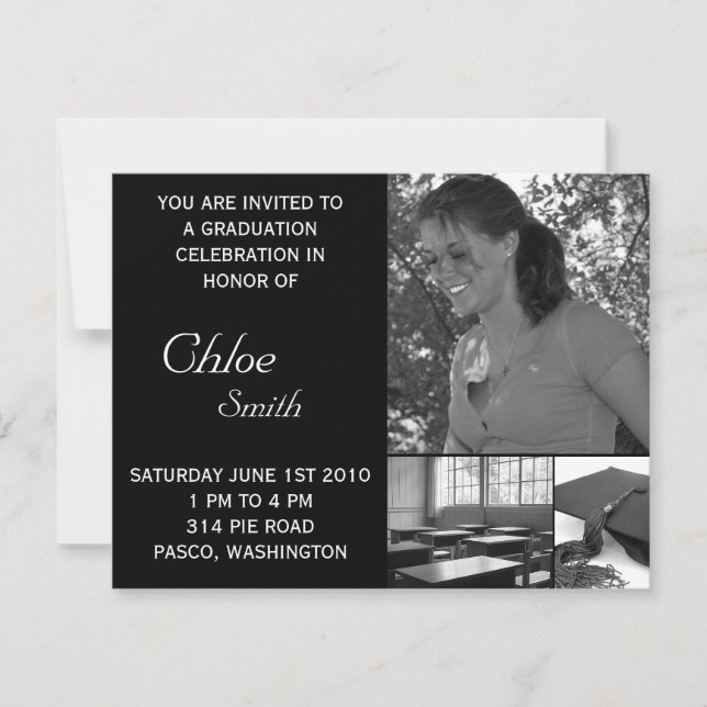 Graduation Invitations Cheap Customisable Photo (Front)